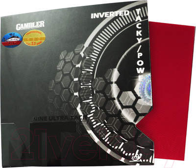 Накладка для ракетки настольного тенниса Gambler Nine Ultra / GCP-5 (красный)