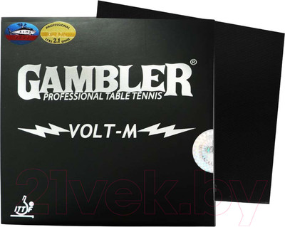 Накладка для ракетки настольного тенниса Gambler Volt M / GCP-4.1 (черный)