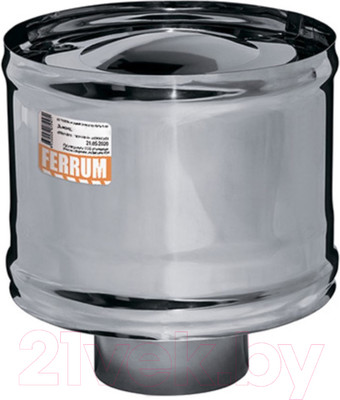 Колпак для труб Ferrum 430/0.5мм Ф80 / f2016 (с ветрозащитой)
