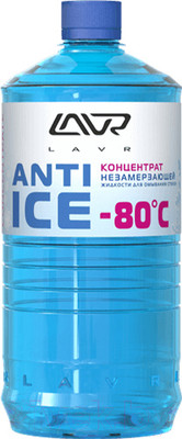 Жидкость стеклоомывающая Lavr Зима -80С концентрат / Ln1324 (1л)
