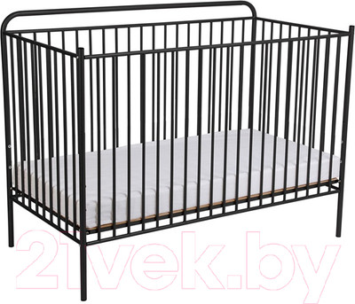 Детская кровать-трансформер Polini Kids Vintage 400 / 0002471.22 (черный матовый)