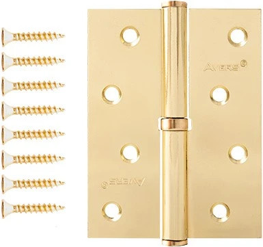 Петля дверная Avers 100x75x2.5-B-G-L (золото)