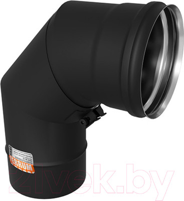 Поворот для труб Ferrum Эмаль 600° Угол 90° 430/0.8мм Ф115 / f6137 (черный)