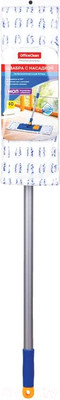 Швабра-моп OfficeClean Professional Пластиковый держатель Микрофибра/абразив(карман) (40см)