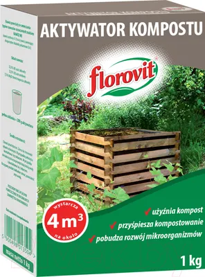 Удобрение Florovit Активатор компоста (коробка, граннулированный, 1кг)