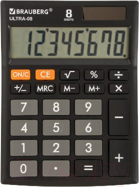 Калькулятор Brauberg Ultra-08-BK / 250507 (черный)