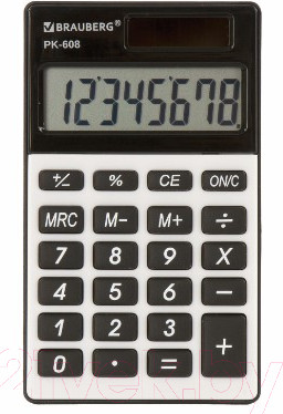 Калькулятор Brauberg PK-608 / 250518 (серебристый)