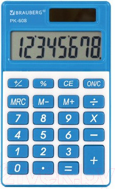 Калькулятор Brauberg PK-608-BU / 250519 (синий)