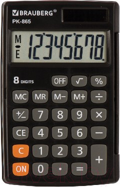 Калькулятор Brauberg PK-865-BK / 250524 (черный)