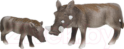 Набор фигурок коллекционных Masai Mara Мир диких животных. Семья бородавочников / MM211-131