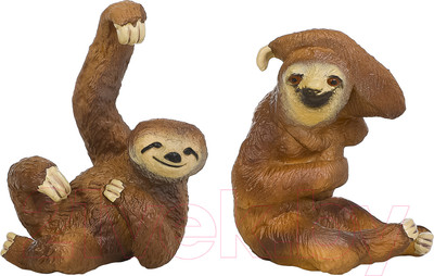 Набор фигурок коллекционных Masai Mara Мир диких животных. Семья ленивцев / MM211-140