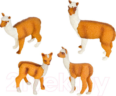 Набор фигурок коллекционных Masai Mara Мир диких животных. Семья лам / MM211-213