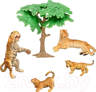 Набор фигурок игровых Masai Mara Мир диких животных. Семья тигров / MM211-233