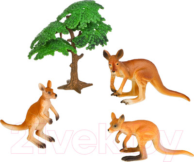 Набор фигурок коллекционных Masai Mara Мир диких животных. Семья кенгуру / MM211-208