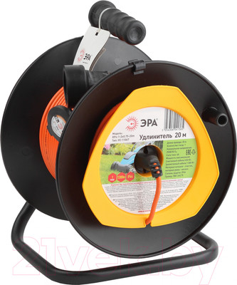 Удлинитель на катушке ЭРА RPx-1-2x0.75-20m / Б0043042