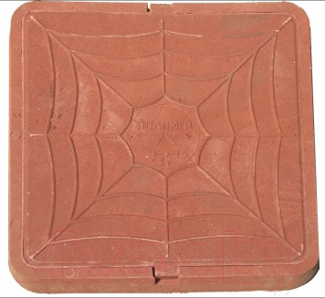 Люк канализационный Стандартпарк Полимерно-композитный квадратный / 3548716 (665x60, красный)