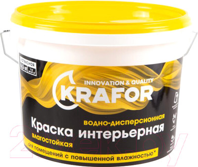 Краска Krafor Влагостойкая латексная (3кг)