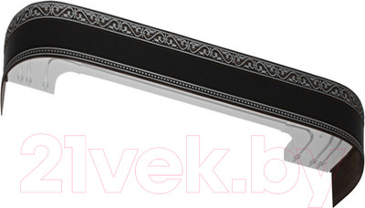 Карниз для штор LEGRAND Монарх с поворотами 2.0 / 48070150 (венге/хром)