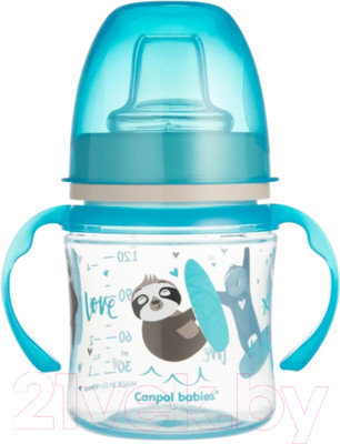 Поильник Canpol Easy Start Exotic Animals / 35/207 (120мл, голубой)