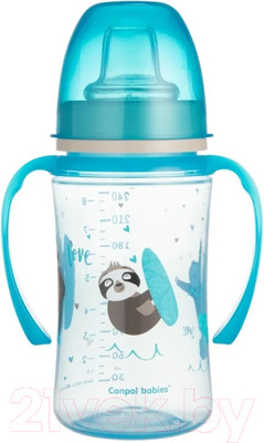 Поильник Canpol Easy Start Exotic Animals / 35/208 (240мл, голубой)