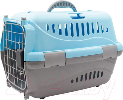 Переноска для животных ZooExpress Турне авиа 18411 (L, голубой)