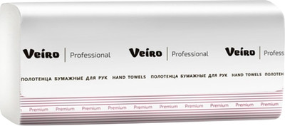 Бумажные полотенца Veiro Professional Premium Z-сложение 2 слоя KZ303 (200шт)