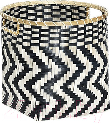 Корзина Natural House Зигзаг 400x400x350 / DC15L (черный/белый)
