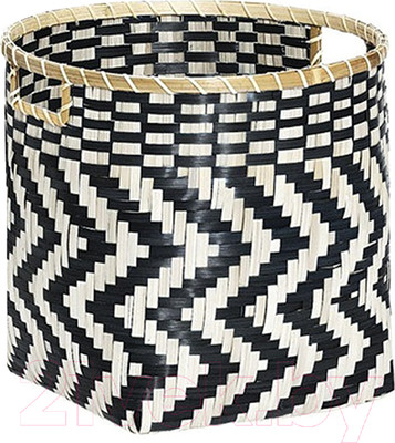Корзина Natural House Зигзаг 350x350x300 / DC15M (черный/белый)