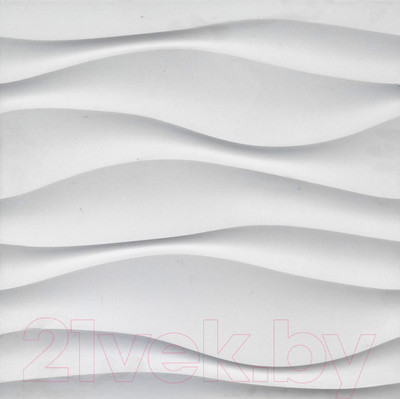 Гипсовая панель Polinka Волна В1 (500x500, белый)