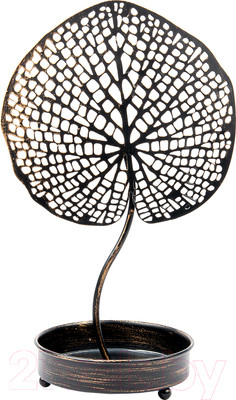 Подсвечник Вещицы Лист Fancy18  (черный)