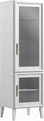 Шкаф с витриной Молодечномебель Charlie D-2 ВМФ-1525 правый (дуб оксфорд р)