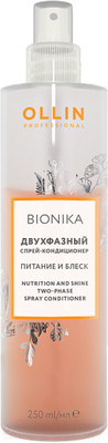 Кондиционер-спрей для волос Ollin Professional BioNika Питание и блеск Двухфазный (250мл)