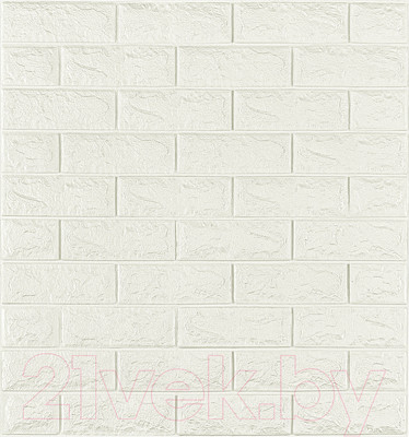 Панель ПВХ Lako Decor Самоклеящаяся Классический кирпич 70x77(5мм) / LKD-01-04-01 (белый)