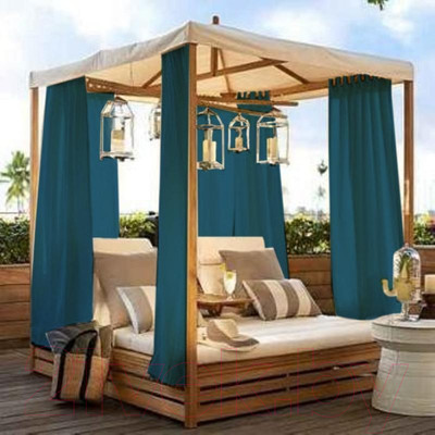 Штора для террасы Nivasan H1.UP+L-4 (140x220, бирюза)