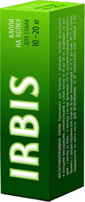 Капли от блох IRBIS Инсектоакарицидные для собак от 10 до 20 кг (2мл)
