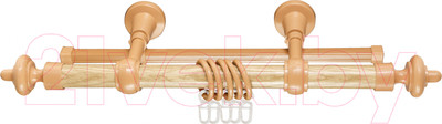 Карниз для штор АС ФОРОС А D28 металл/пластик (1.6м, дуб светлый)