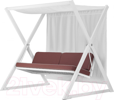 Качели садовые ПИК Сакура 014 (белый/белый/шоколадный)
