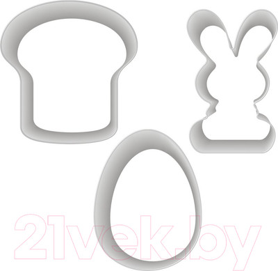 Набор форм для печенья Мультидом Светлая Пасха / DA8-144 (3шт)