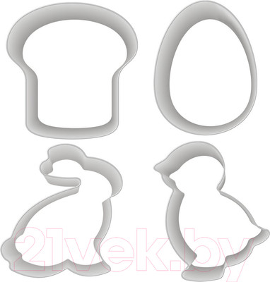 Набор форм для печенья Мультидом Пасхальный / DA8-145 (4шт)