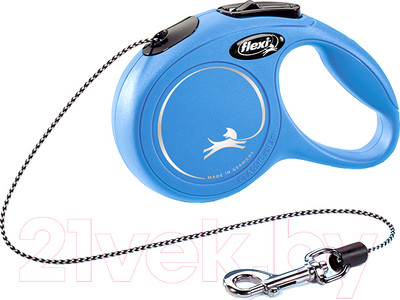 Поводок-рулетка Flexi New Classic трос 3м / 22412 (XS, синий)
