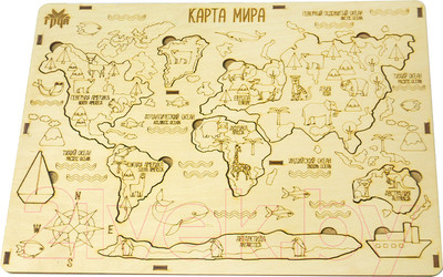 Развивающая игра Грай Сортер-раскраска Карта мира / 2004