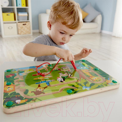 Развивающая игрушка Hape Лабиринт с шариком Джунгли / E1714_HP