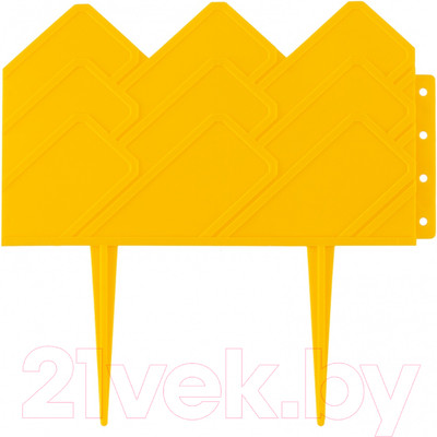 Бордюр садовый Palisad Уютный 65055 (желтый)