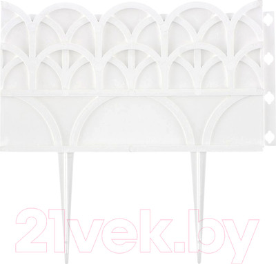 Бордюр садовый Palisad Провинциальный 65067 (белый)