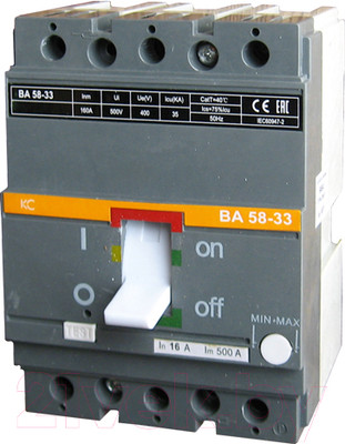 Выключатель автоматический КС ВА 58-33 3Р 16А 35кА