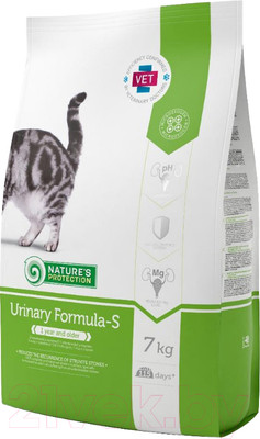 Сухой корм для кошек Nature's Protection Urinary Formula-S Poultry / NPS45771 (7кг)