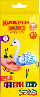 Набор цветных карандашей Каляка-Маляка КЦМКМ12 (3цв)