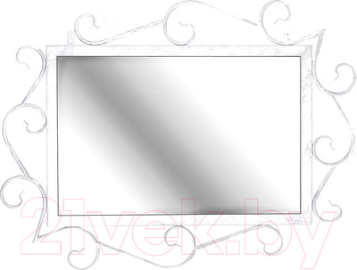 Зеркало Dudo ВЕ-11-3 (белый/серебристый)