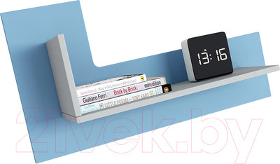 Полка Polini Kids Mirum 3L 800 / 0002091.114 (серый/голубой)