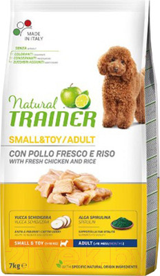 Сухой корм для собак Trainer Natural для мелких пород с курицей, рисом и алоэ (7кг)